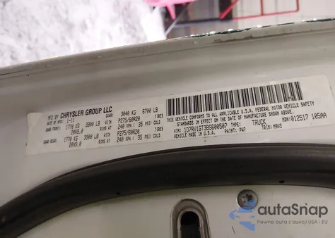 2011 Ram Ram 1500 Slt from USA, damaged, VIN 1D7RV1GT3BS600507